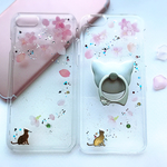 桜と猫。iPhone・スマホケース Galaxy/Xperia iPhone8/plus iPhoneX/SE iPhone7/6