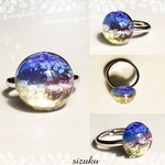 雲レジン 黄昏 指輪