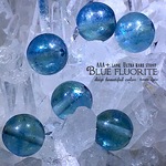 【稀少✧僅かな産出石!!】ブルーフローライト・AAA＋ランク✧【極上透明＆高発色!!】約６mm【２石】セット【アフガニスタン産✧】
