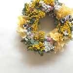ミモザと紫陽花のリース