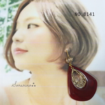 No.B141 おおぶり 大人 ✧︎ワインレッドの雫  ピアス / イヤリング