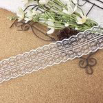 1m 細幅 チュールレース ブレード 白 BK180333 ハンドメイド 手芸 素材 材料 DIY