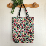 ☆Ａｉ様オーダー品☆縦長トートバッグ【Ｍ】（お花畑パンダ）ピンク
