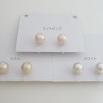 オーダーメイド コットンパールイヤリング　10mm