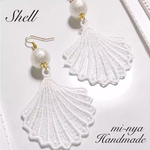 春 夏♡シェル レース パール ピアス イヤリング