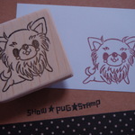 ０４０★消しゴムはんこ★ロングコートチワワちゃん♫