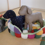 タオル地ポコポコ　犬のベッドMサイズ・グリーン