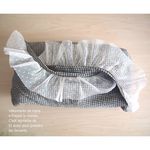 フリルチュール☆ティッシュケース☆黒チェック