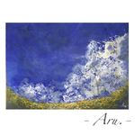 原画『群青の空』額縁付き