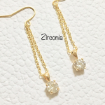 ネックレス風ジルコニア ピアス