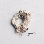 ブローチ【beige collage wreath】