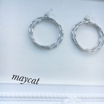 double rhodium hoop
