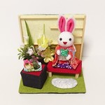 ちりめん細工「ちょっとひといき♥️」ミニ置物 飾り