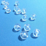 ◆大きめ 16mm 透明 ★クリア アクリル ビーズ  両穴 丸玉 【12個セット】