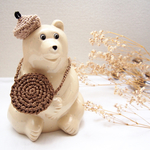 しろくま貯金箱  サークルカゴバッグ(M size)
