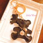 【送料無料】ダブルbearバッグチャーム👜✨グルーデコ 