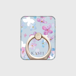 【名入れ無料】スマホリング・バンカーリング★KASII 水彩あじさいブルー