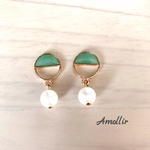 ❤︎パステルパーツ×コットンパールピアス