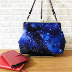 人気 （再販）がま口バッグ* 宇宙