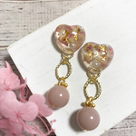 薔薇ドライフラワーheartピアス＊イヤリング