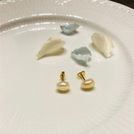 シンプル！淡水パール 一粒ピアス 