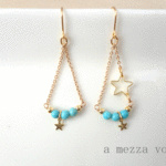 星空のターコイズピアス