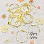 カン付きフープピアス22個