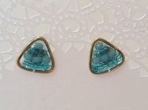 blue　トライアングルピアス