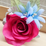 大輪の薔薇ヘアゴム　紅