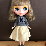 【送料無料】リカちゃん/ブライス イニシャルトップス&スカートセット
