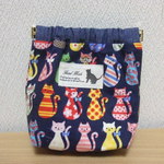 猫ちゃん柄のバネポーチ