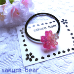 キラキラ✧‧˚*桜のピンクグラデーションヘアゴム