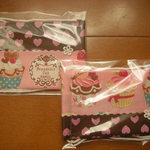 子供用マスク2枚セット★カップケーキ*ハート*茶色