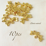 《10pcs》Wカン付きリボンのチャーム