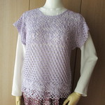 UVシルクコットンのフレンチ袖プルオーバー