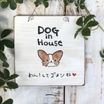 パピヨン  犬看板 わん！してゴメンね♥️