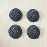 VINTAGE DARK GRAY ROUND DESIGN CABOCHON  
