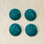 VINTAGE GREEN ROUND DESIGN CABOCHON