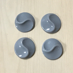 VINTAGE GRAY ROUND DESIGN CABOCHON