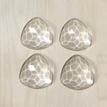 VINTAGE CLEAR TRIANGLE FACETED CABOCHON