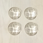 VINTAGE CLEAR ROUND FACETED DESIGN CABOCHON