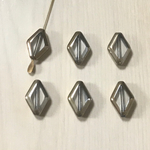 CLEAR GOLD FLAME GLAS DIAMOND BEADS