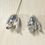 SILVER FLOWER BEADS CAP PARTS