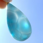 ♡極上超トップクオリティ♡幻想的な海の雫-まさに水の雫そのもの！！透き通る神秘的なみずみずしさ、美しい波模様、物凄く美しい雫ラリマー-silver925