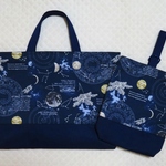 ＜sno***さまご依頼品＞レッスンバッグセット＠宇宙