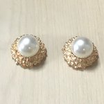 GOLD PEARL ROUND DESIGN CABOCHON PARTS
