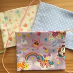 ★まとめ買い送料無料☆女の子用3枚seｔ☆ダブルガーゼマスク