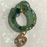 ネオブライス　プルリング　大　グリーン　キラキラ