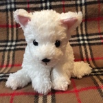 子犬のふわふわ縫いぐるみ(スピッツ)