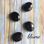 新作【ビーズ】oval cutting beads."blacky"